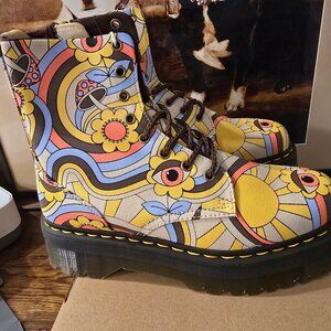 DR. MARTENS JADON RETRO RAY CANVAS PLATFORM 8 EYE SIDE ZIP Men's Size 10 US NEW